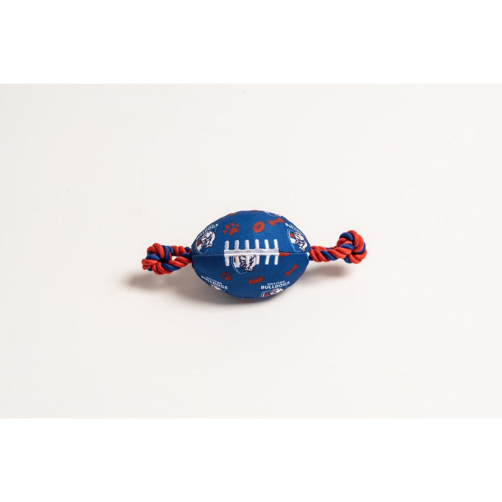 AFL Western Bulldogs Footy Dog Rope Toy ^^^-Habitat Pet Supplies