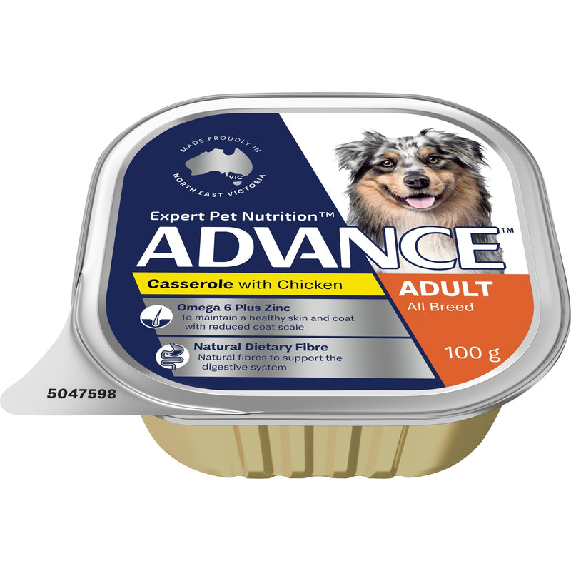 Advance Casserole with Chicken All Breed Adult Dog Wet Food 100g*~*