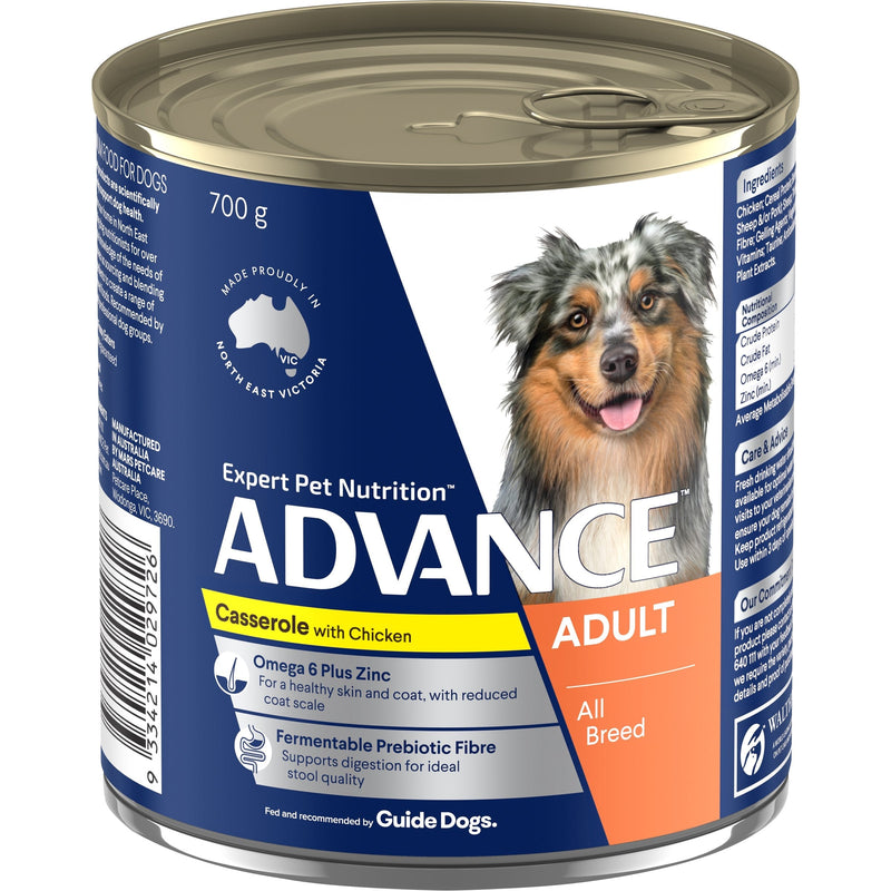 Advance Casserole with Chicken All Breed Adult Dog Wet Food 700g x 12*~*