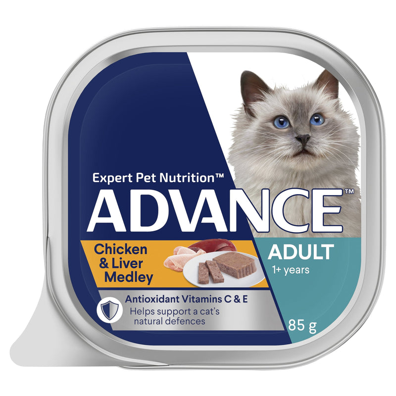 Advance Chicken and Liver Medley Adult Cat Wet Food 85g*~*-Habitat Pet Supplies