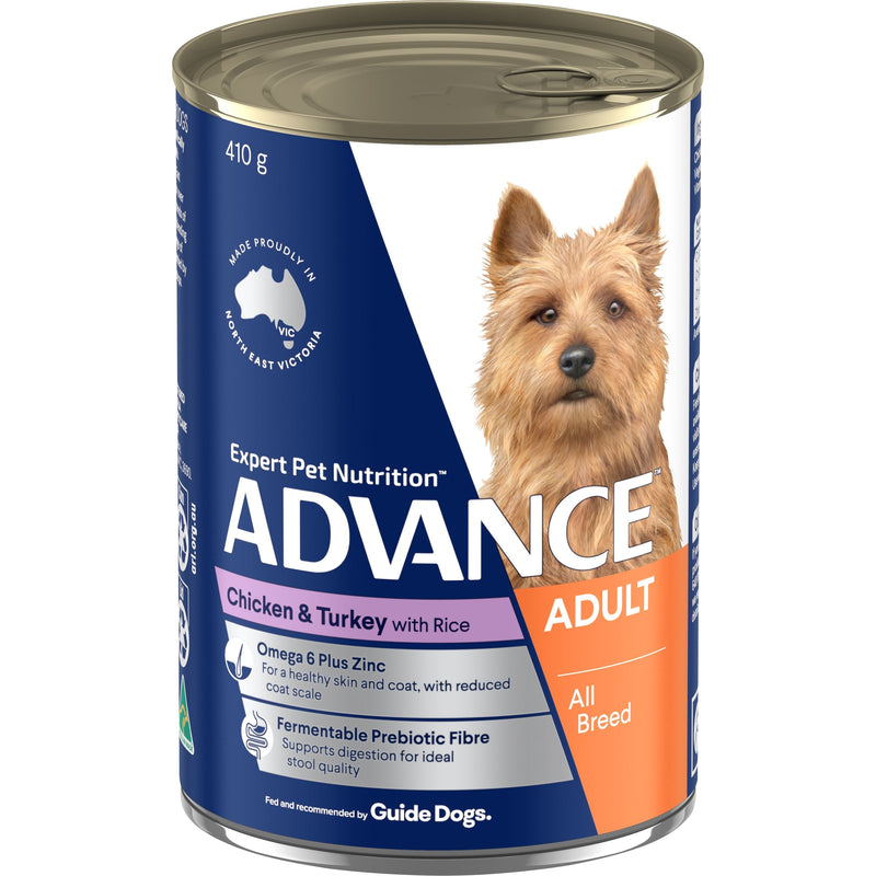 Advance Chicken and Turkey All Breed Adult Dog Wet Food 410g-Habitat Pet Supplies