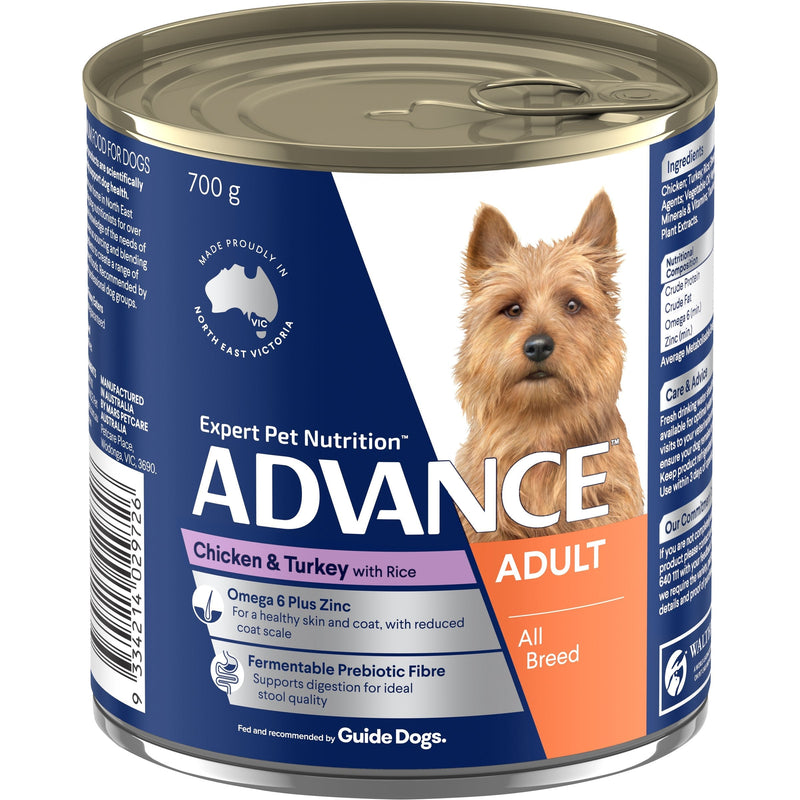 Advance Chicken and Turkey All Breed Adult Dog Wet Food 700g-Habitat Pet Supplies