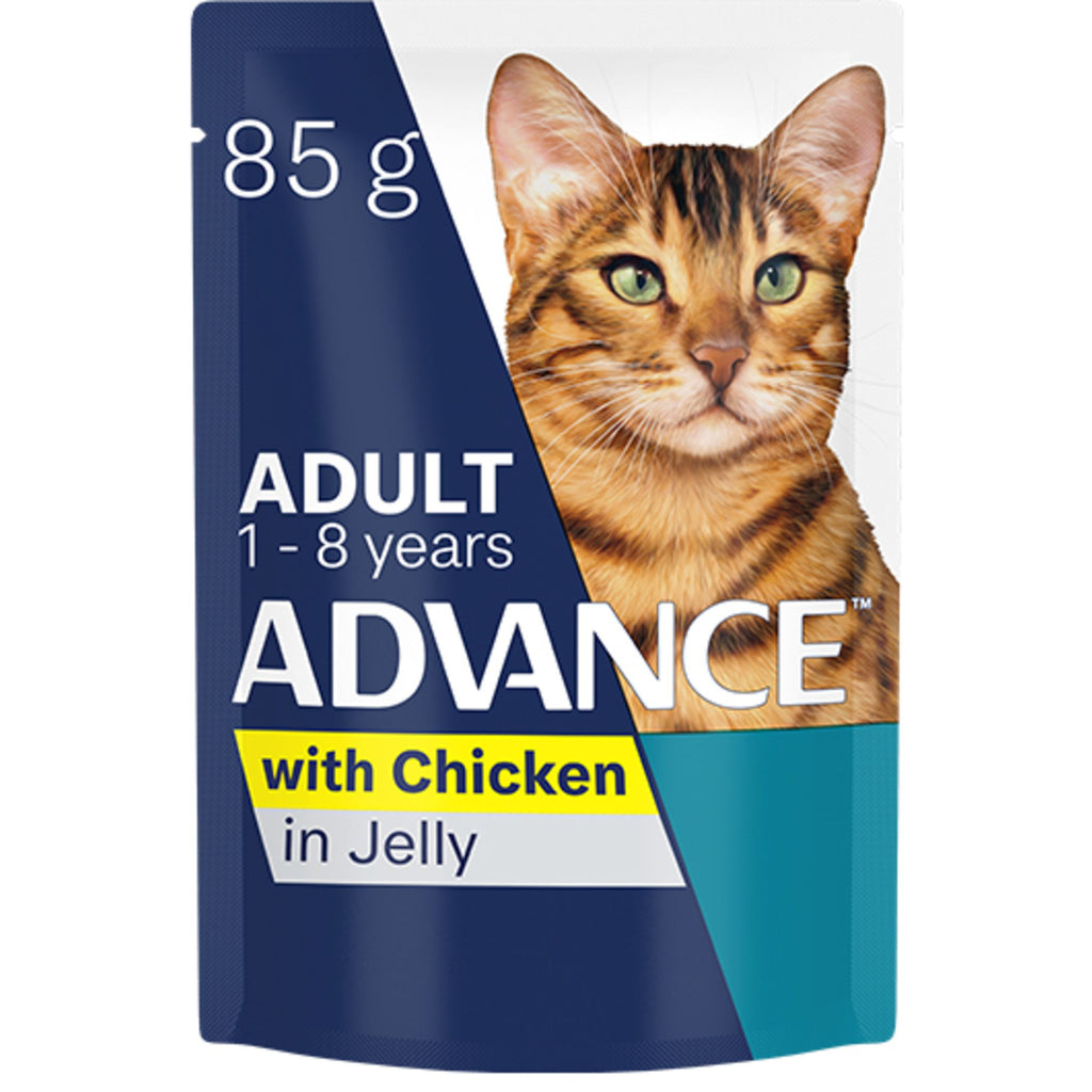 Advance Chicken in Jelly Adult Cat Wet Food 85g^^^-Habitat Pet Supplies