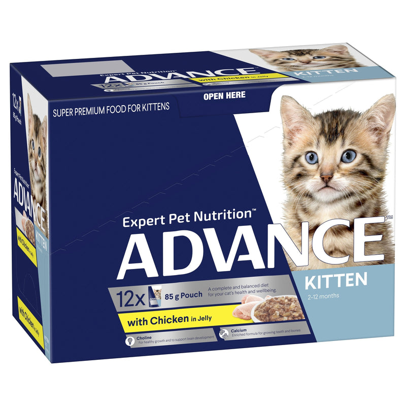 Advance Chicken in Jelly Kitten Wet Food 85g x 12*~*-Habitat Pet Supplies