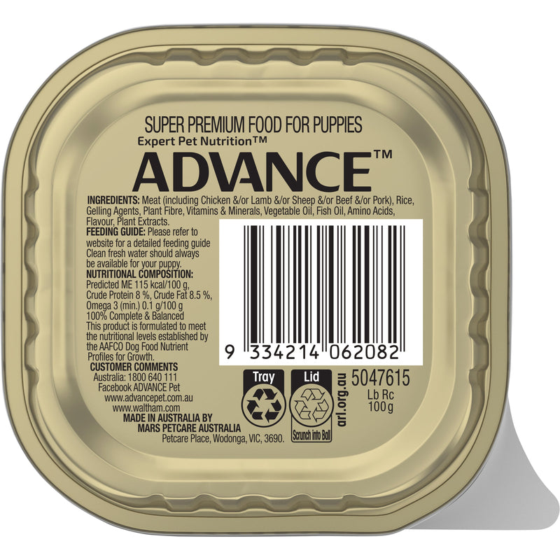 Advance Lamb and Rice All Breed Puppy Wet Food 100g