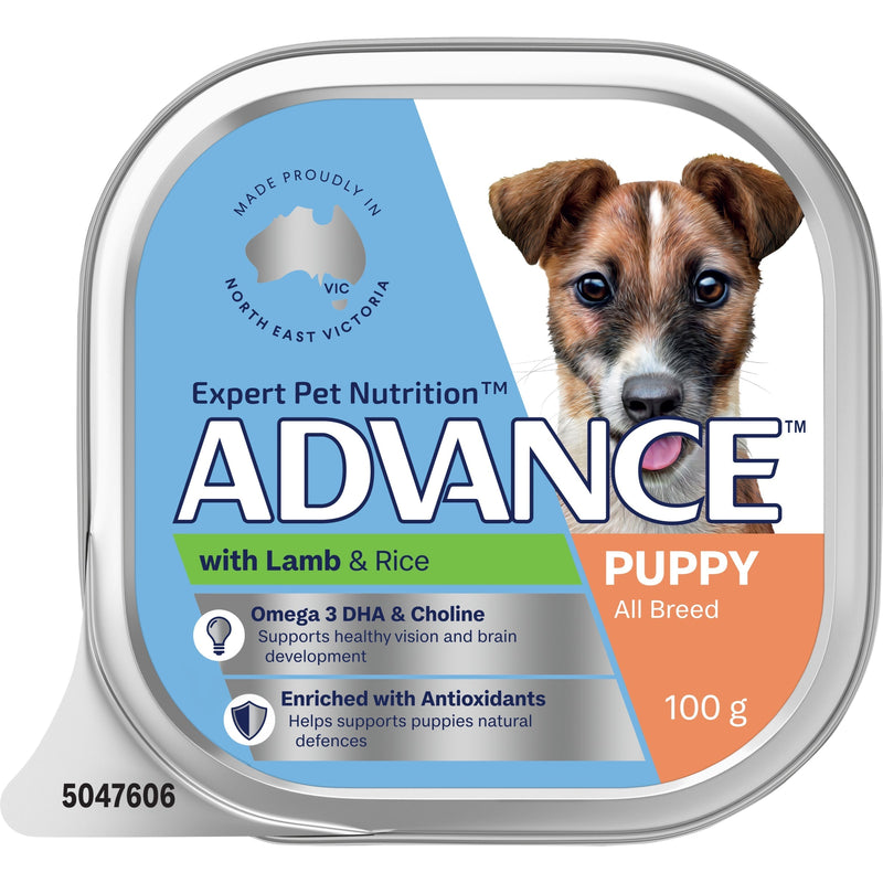 Advance Lamb and Rice All Breed Puppy Wet Food 100g x 12