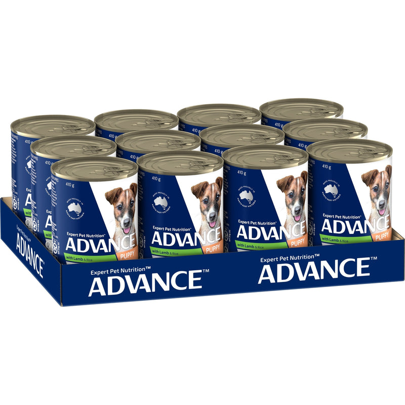 Advance Lamb and Rice All Breed Puppy Wet Food 410g x 12-Habitat Pet Supplies