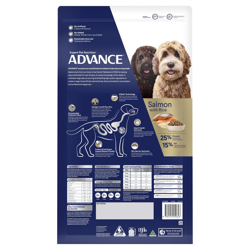 Advance Salmon and Rice Large Oodles Adult Dog Dry Food 13kg*~*