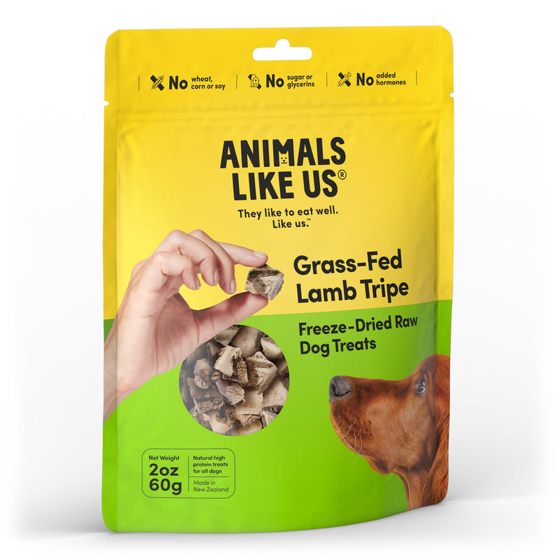 Animals Like Us Grass-Fed Lamb Tripe Freeze Dried Dog Treats 60g