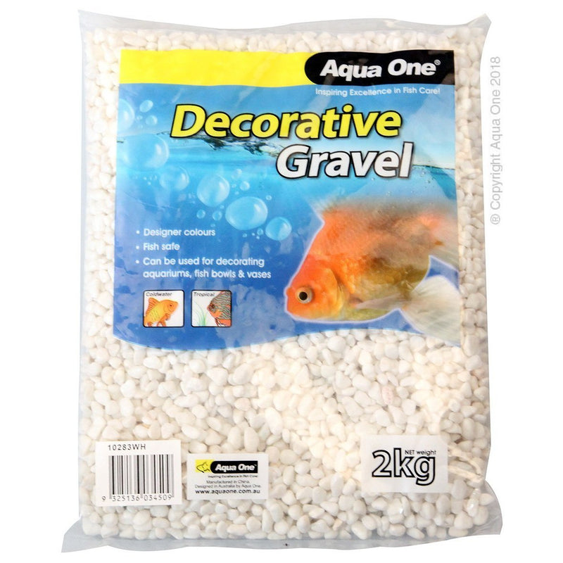 Aqua One Aquarium Gravel White 2kg-Habitat Pet Supplies