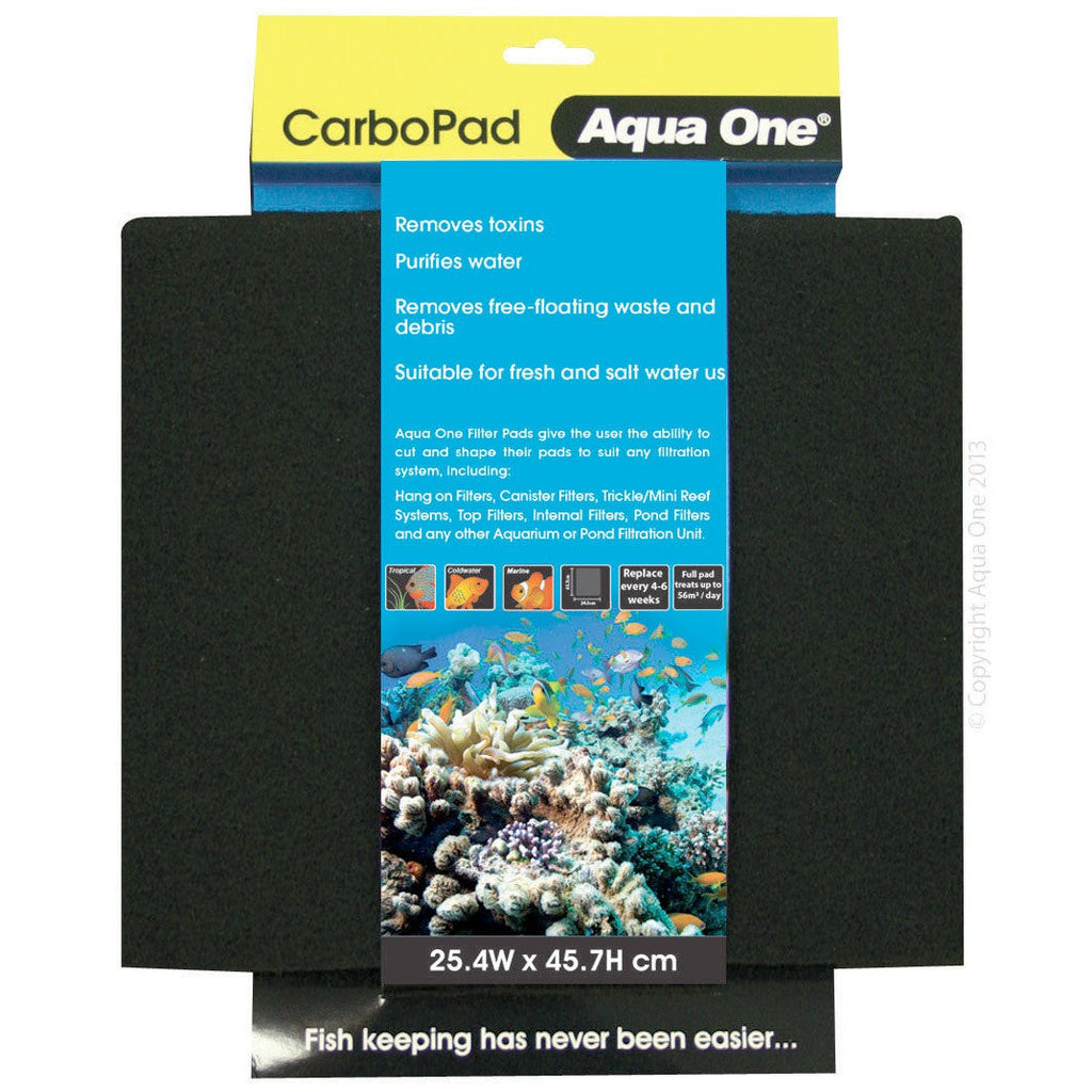 Aqua One Carbo Pad Filter Pad Self Cut-Habitat Pet Supplies