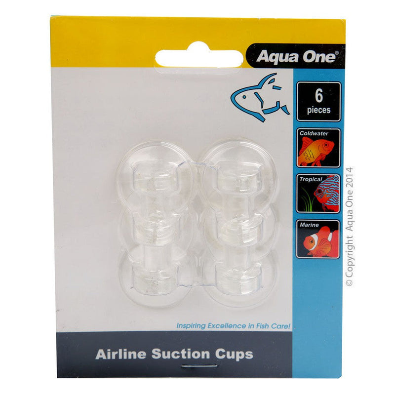 Aqua One Suction Cups Airline 6Pk-Habitat Pet Supplies