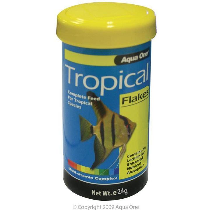 Aqua One Tropical Flakes Fish Food 24g^^^-Habitat Pet Supplies