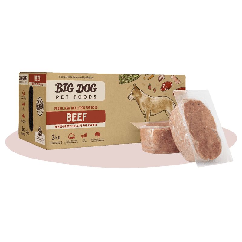 Big Dog BARF Beef Raw Dog Food 3kg-Habitat Pet Supplies