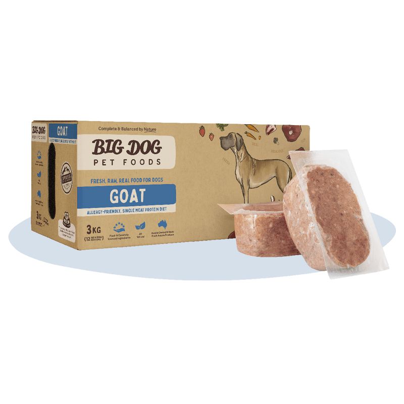 Big Dog BARF Goat Raw Dog Food 3kg-Habitat Pet Supplies