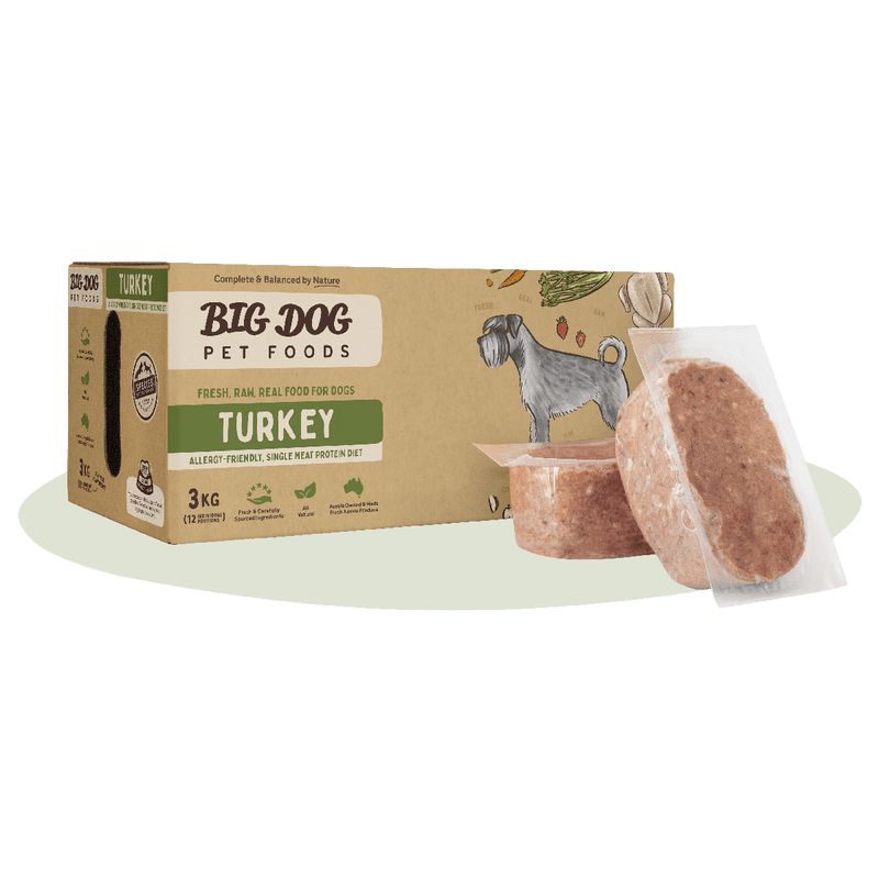 Big Dog BARF Turkey Raw Dog Food 3kg-Habitat Pet Supplies