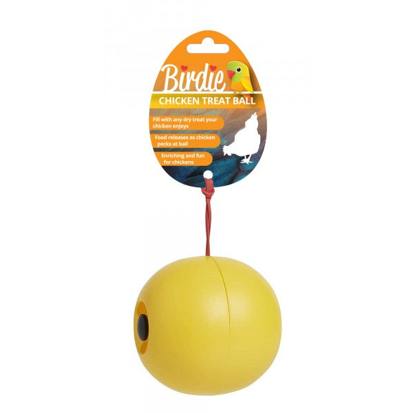 Birdie Treat Ball Chicken Toy^^^-Habitat Pet Supplies