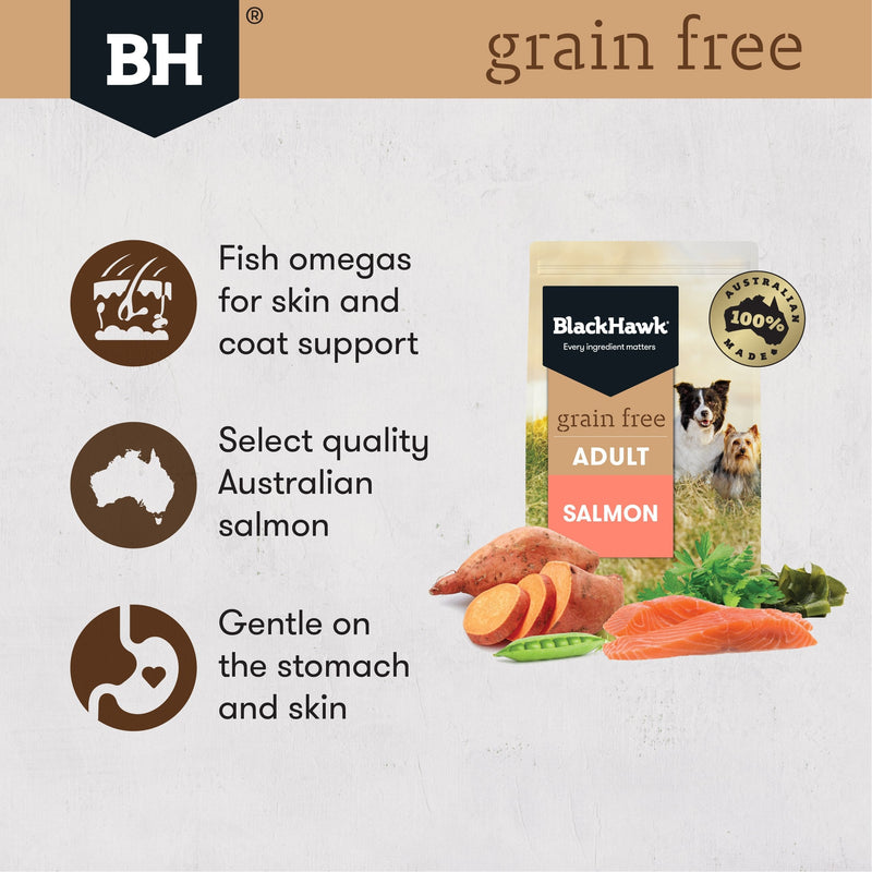 Black Hawk Grain Free Salmon Dry Dog Food 15kg