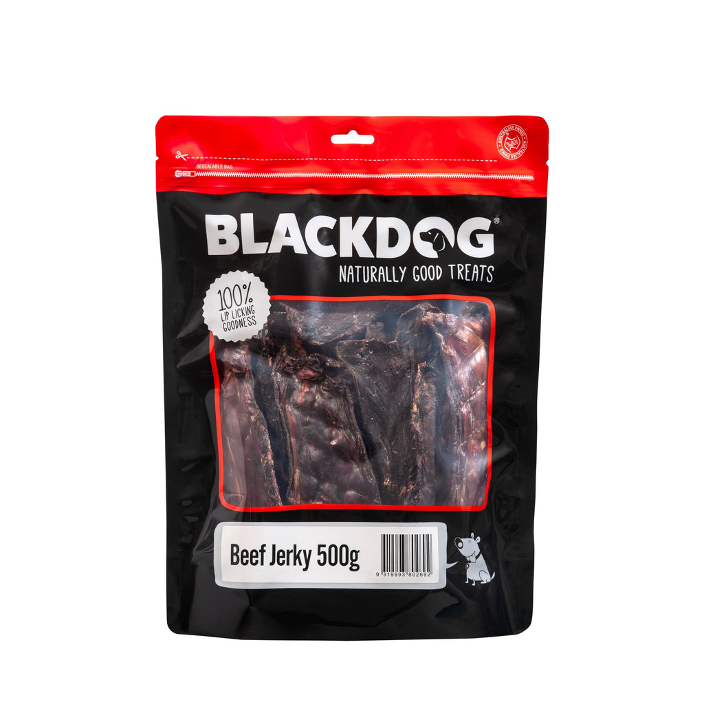 Blackdog Beef Jerky Dog Treats 500g<3<3<3-Habitat Pet Supplies