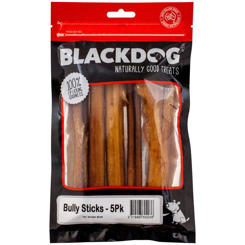 Blackdog Bully Sticks Dog Treats 5 Pack<3 <3 <3-Habitat Pet Supplies