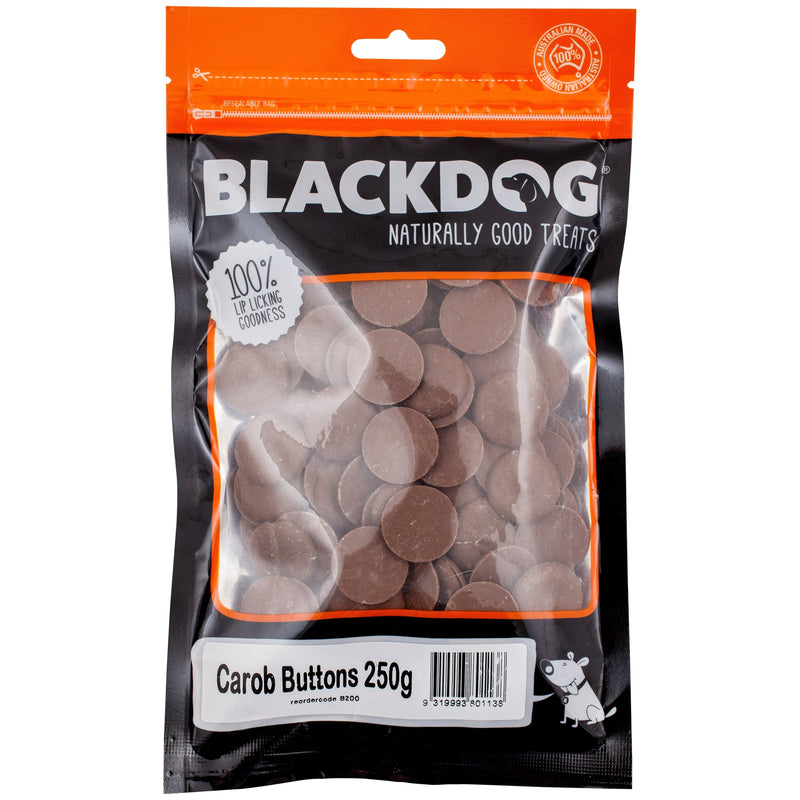 Blackdog Carob Buttons Dog Treats 250g^^^-Habitat Pet Supplies