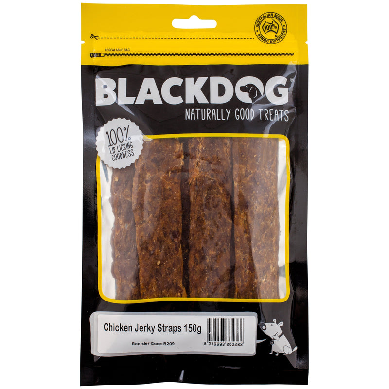 Blackdog Chicken Jerky Straps Dog Treats 150g-Habitat Pet Supplies