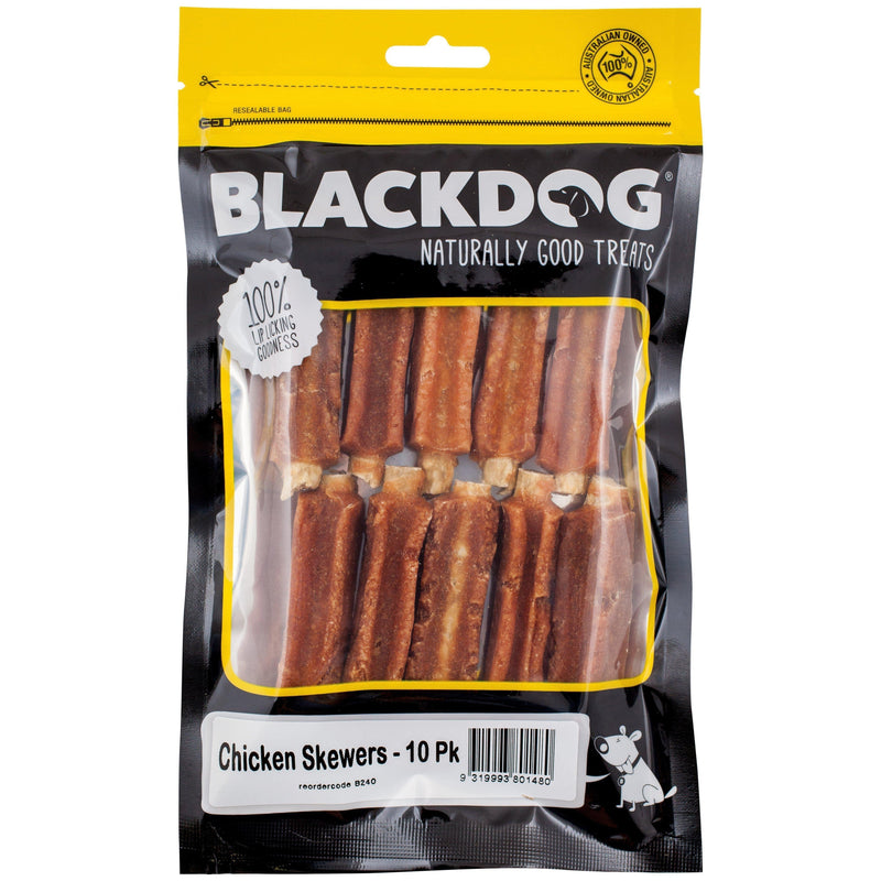 Blackdog Chicken Skewers Dog Treats 10 Pack^^^-Habitat Pet Supplies