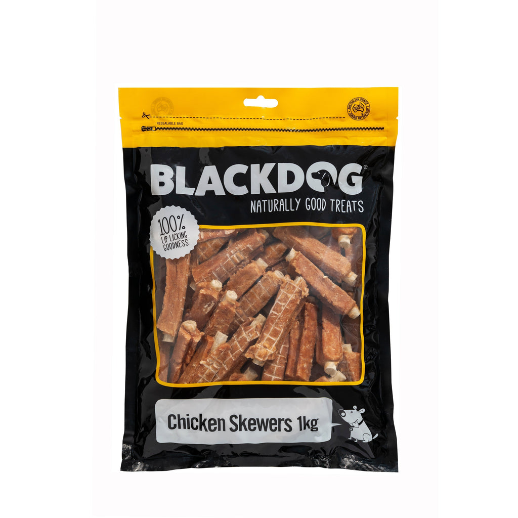 Blackdog Chicken Skewers Dog Treats 1kg-Habitat Pet Supplies