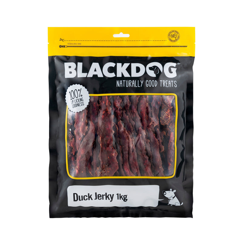 Blackdog Duck Jerky Dog Treats 1kg^^^-Habitat Pet Supplies