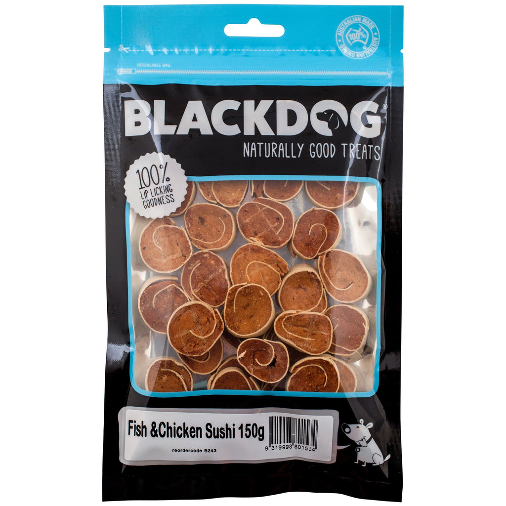 Blackdog Fish and Chicken Sushi Dog Treats 150g-Habitat Pet Supplies