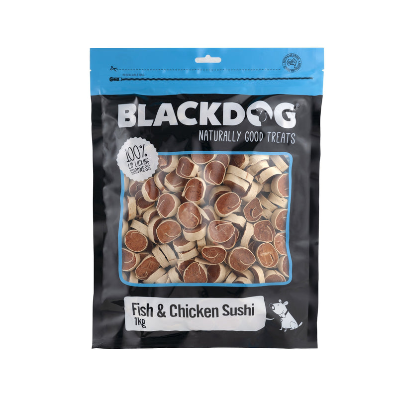 Blackdog Fish and Chicken Sushi Dog Treats 1kg^^^-Habitat Pet Supplies