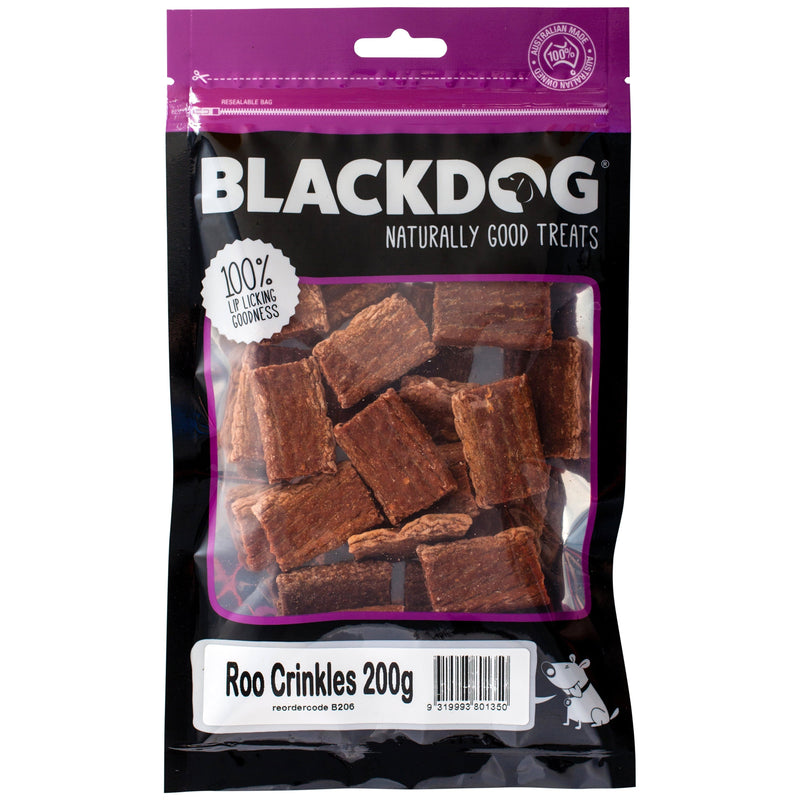 Blackdog Kangaroo Crinkles Dog Treats 200g^^^-Habitat Pet Supplies