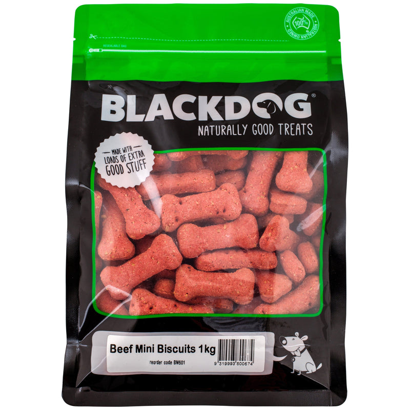 Blackdog Mini Beef Dog Biscuits 1kg^^^-Habitat Pet Supplies