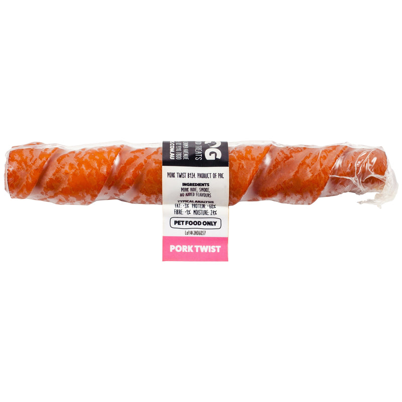 Blackdog Pork Twist Single Dog Treat^^^-Habitat Pet Supplies