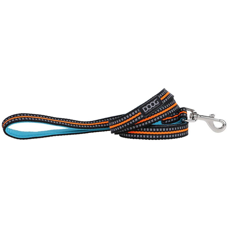 DOOG Neoprene Beethoven Neon Blue and Orange Dog Lead Small-Habitat Pet Supplies