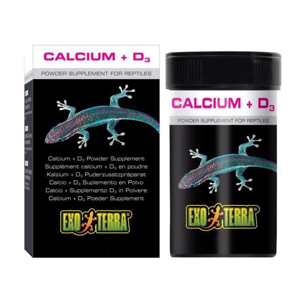 Exo Terra Calcium + D3 Powder 40g^^^-Habitat Pet Supplies