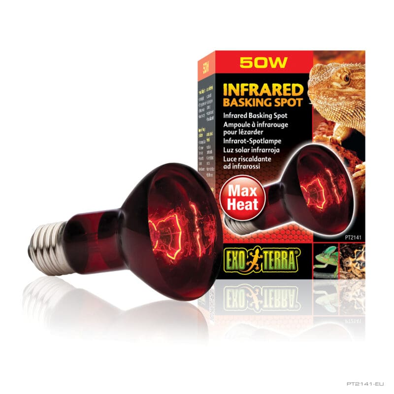 Exo Terra Heat Glo Infrared Basking Spot Lamp 50w-Habitat Pet Supplies