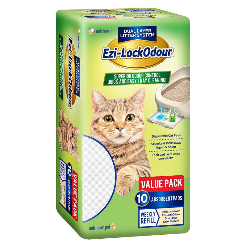 Ezi-LockOdour Dual Layer Cat Litter System Absorbent Cat Pads 10pk<3 <3 <3-Habitat Pet Supplies