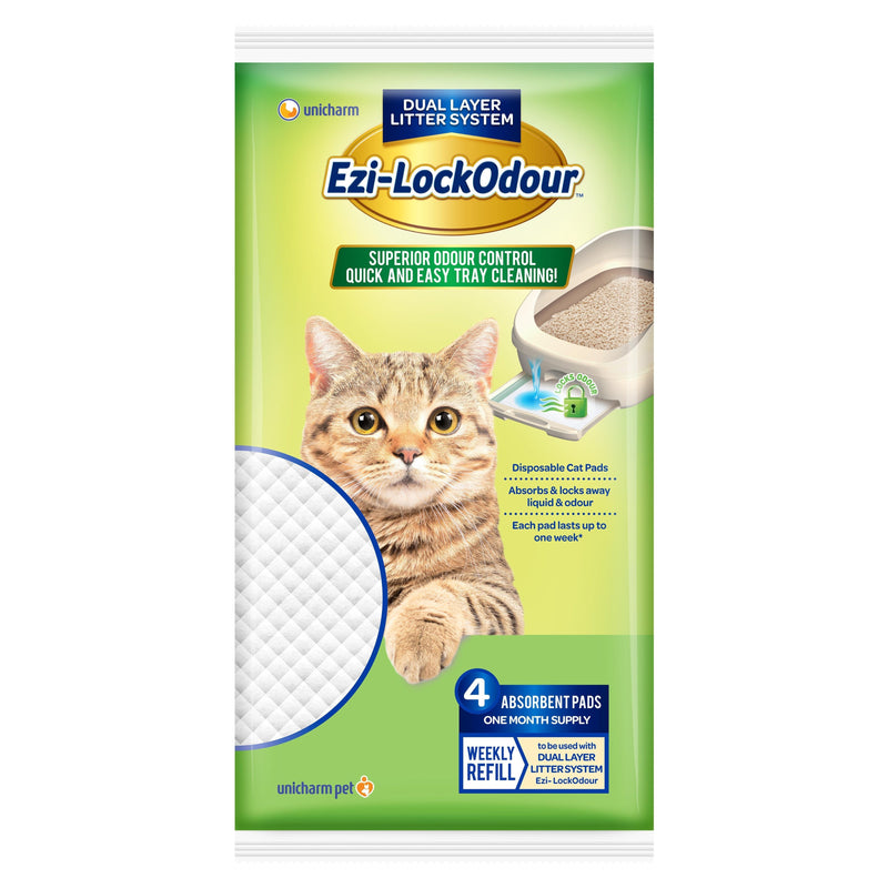 Ezi-LockOdour Dual Layer Cat Litter System Absorbent Cat Pads 4pk<3 <3 <3-Habitat Pet Supplies