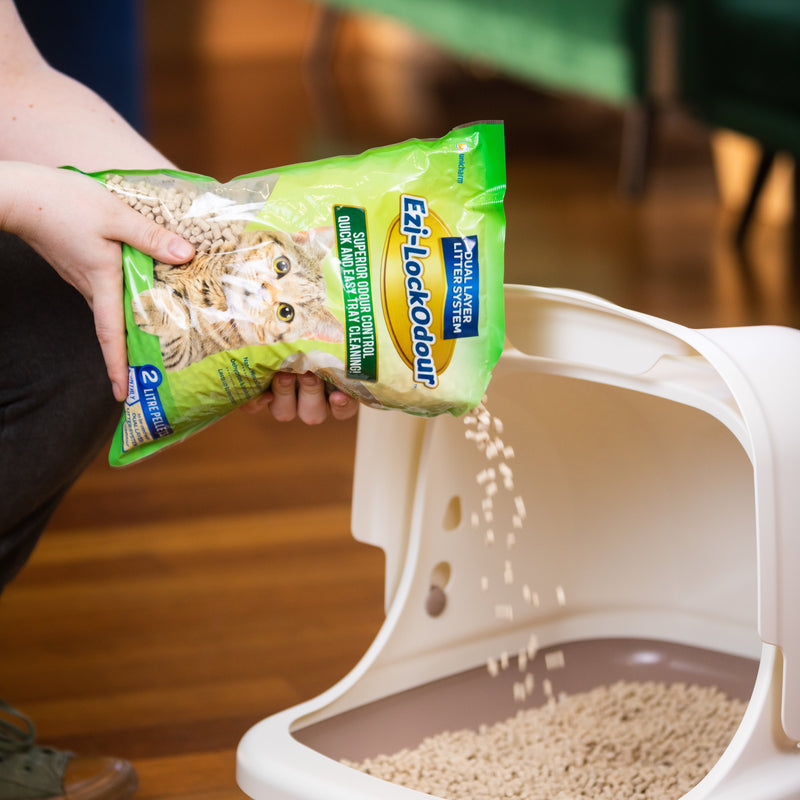 Ezi-LockOdour Dual Layer Cat Litter System Hooded Cat Litter Tray^^^