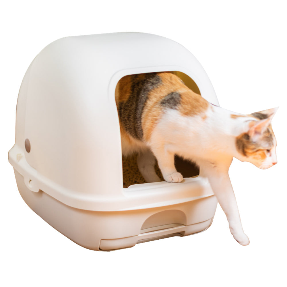 Ezi-LockOdour Dual Layer Cat Litter System Hooded Cat Litter Tray^^^-Habitat Pet Supplies