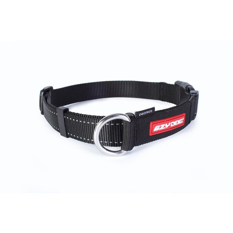 EzyDog Checkmate Dog Collar Black Large^^^-Habitat Pet Supplies