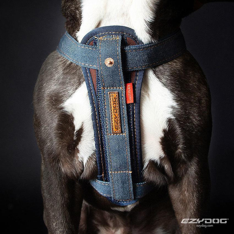 EzyDog Chestplate Dog Harness Denim Extra Small^^^