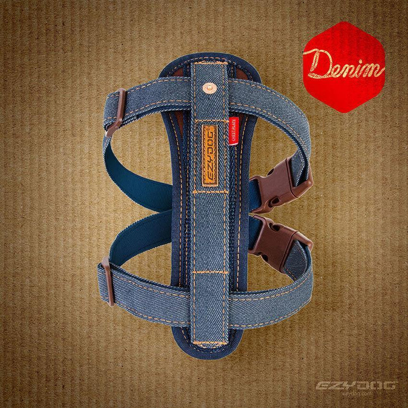 EzyDog Chestplate Dog Harness Denim Extra Small^^^