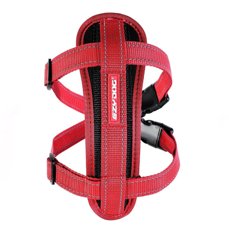 EzyDog Chestplate Dog Harness Red Extra Large^^^-Habitat Pet Supplies