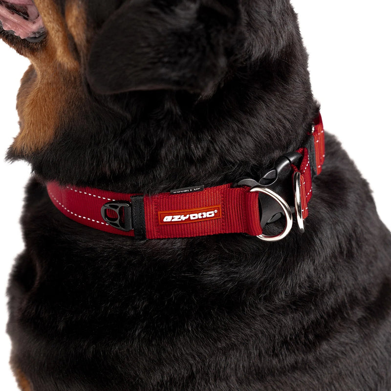 EzyDog Double Up Dog Collar Black Extra Large^^^