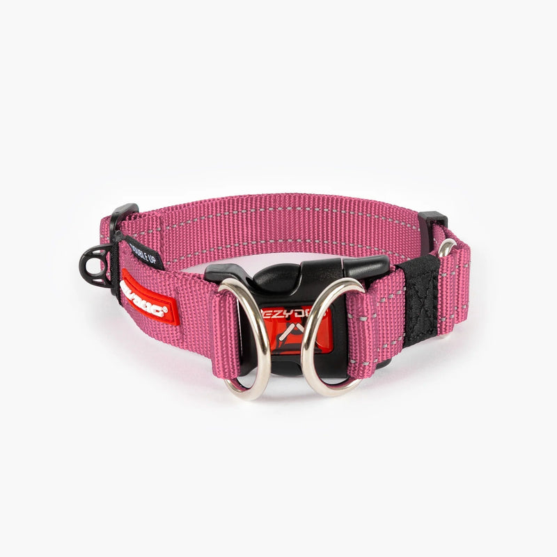 EzyDog Double Up Dog Collar Pink Extra Large^^^-Habitat Pet Supplies