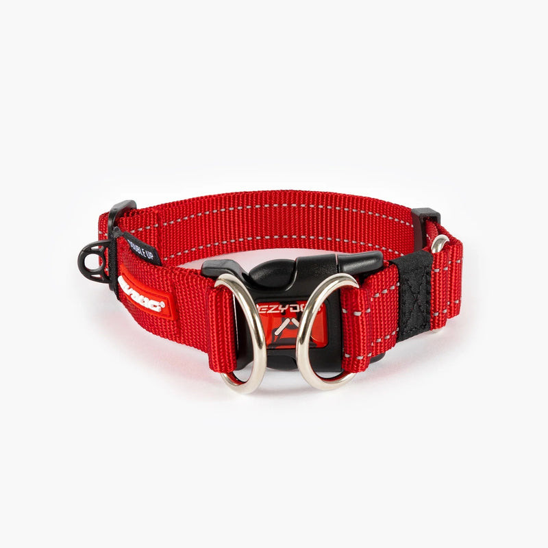 EzyDog Double Up Dog Collar Red Extra Large^^^-Habitat Pet Supplies