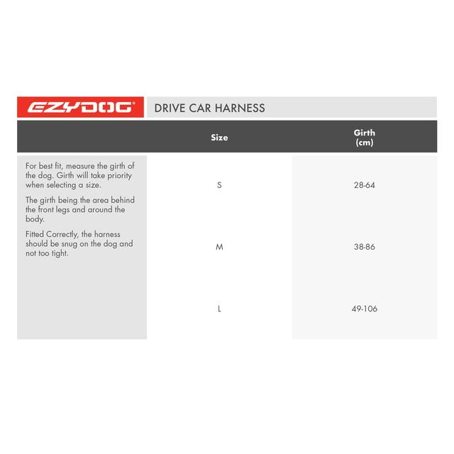 EzyDog Drive Dog Car Harness Medium^^^