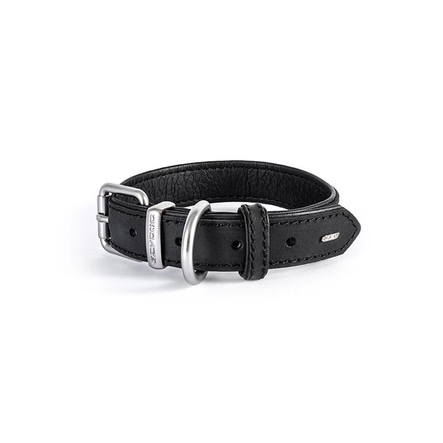 EzyDog Oxford Leather Dog Collar Black Extra Large^^^-Habitat Pet Supplies